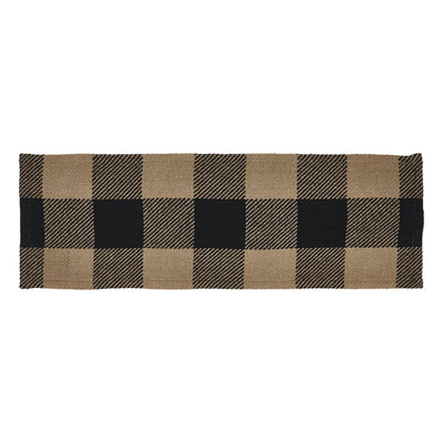 Black Check Table Runner 8" x 24"