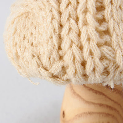 Set of 2 Knitted Mushrooms Sitter Figures