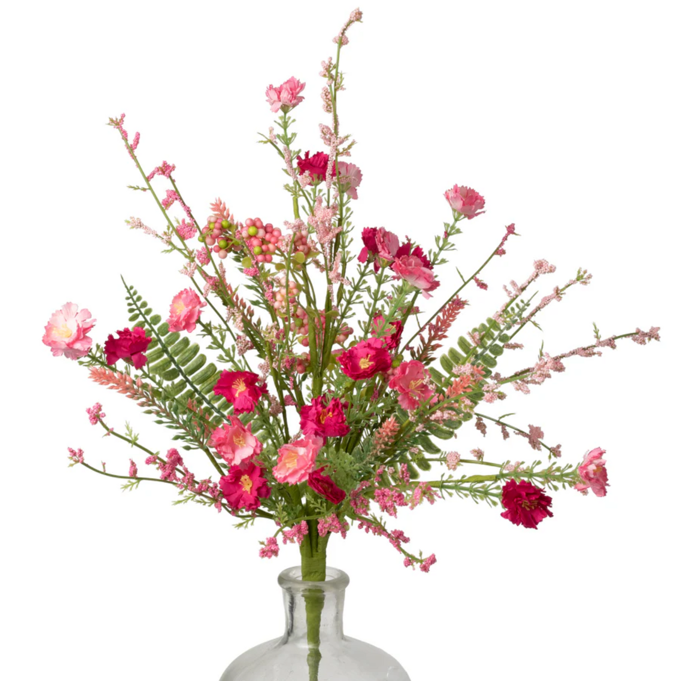 Pink and Fuchsia Spring 20" Faux Mini Flower Spray