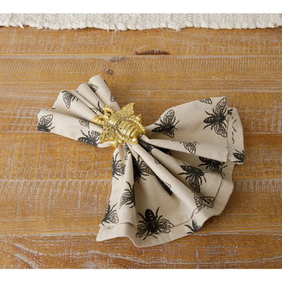 Set of 4 Gold Bee Napkin Rings