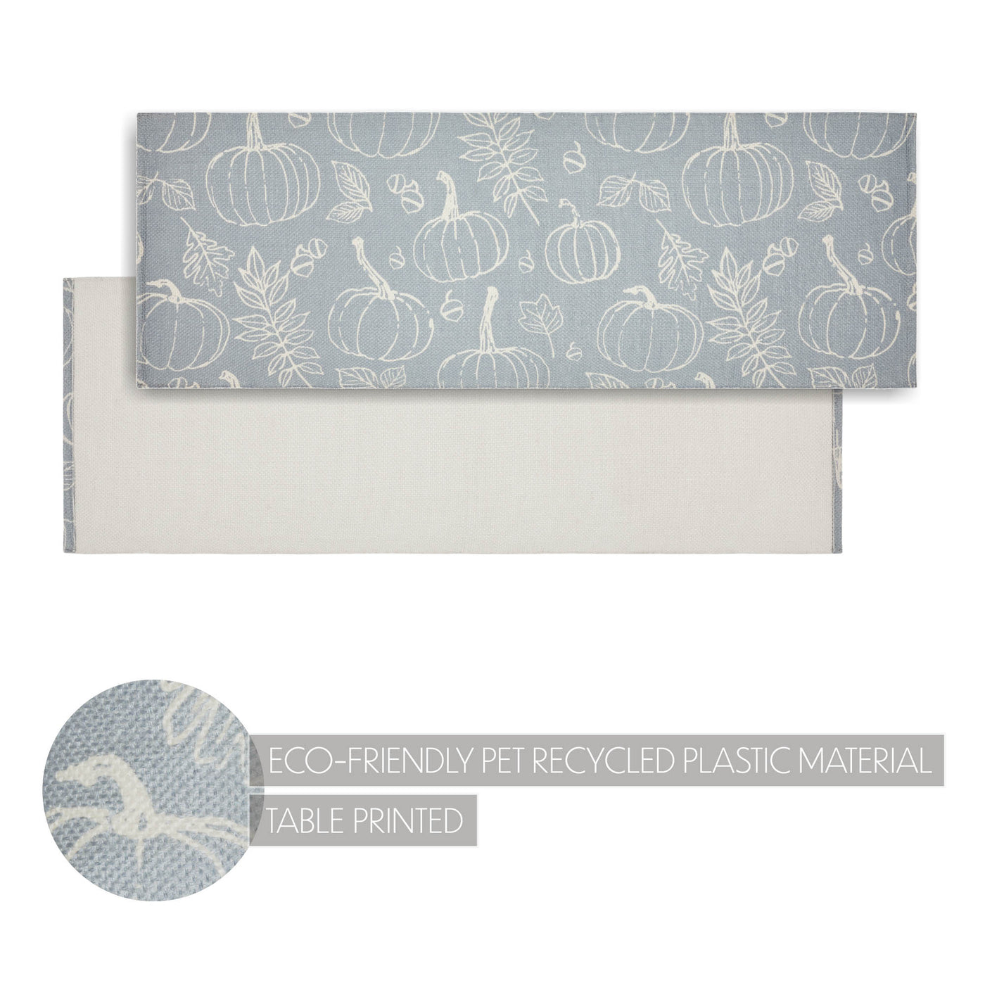 Grey Silhouette Pumpkin Indoor/Outdoor 48" Rectangle Rug