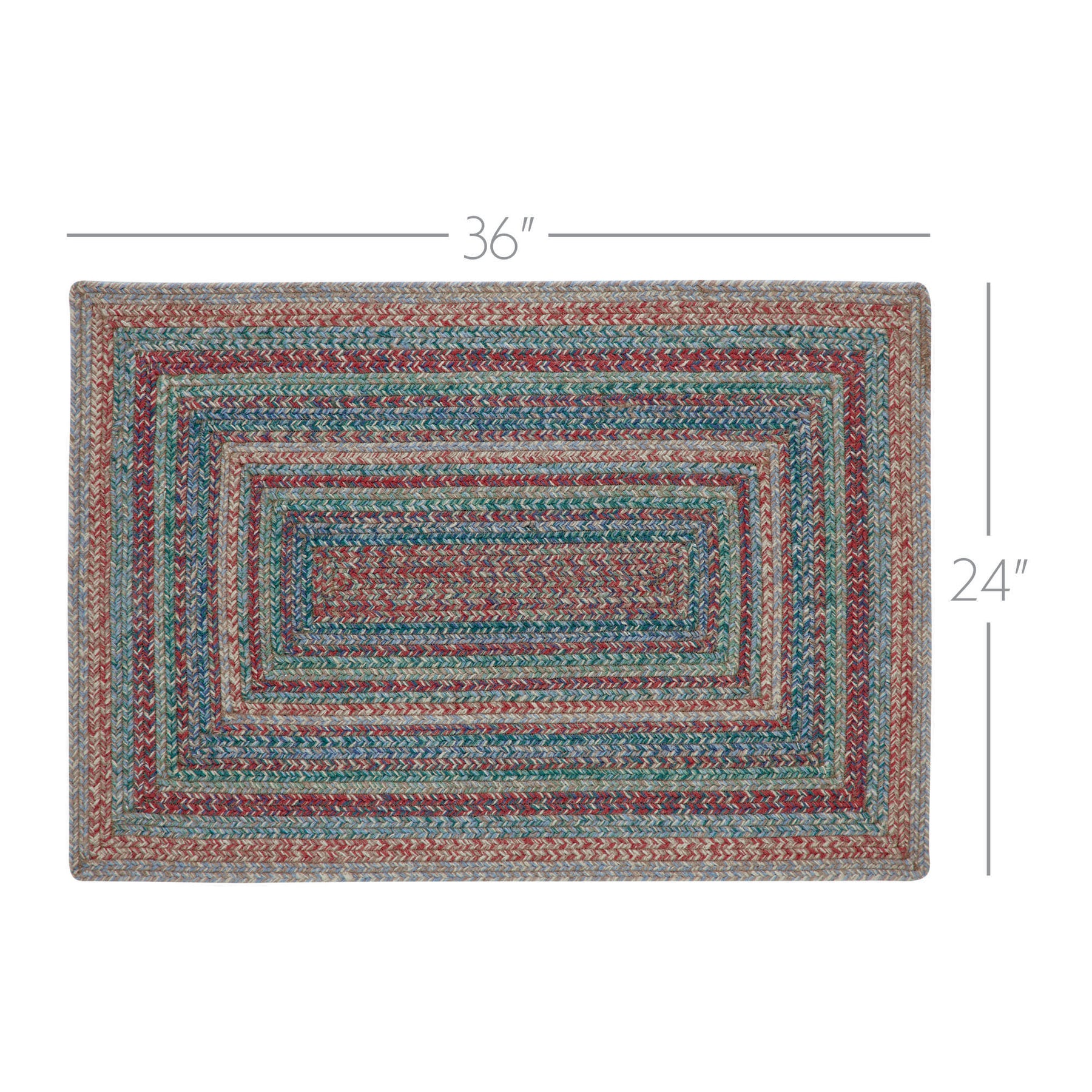 Rectangle Multicolor Line Rug Multi Colored 36