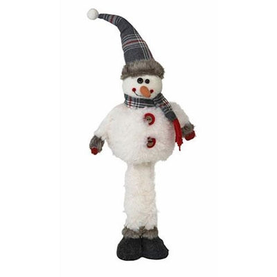 Long Leg Standing Plush Snowman 20" H