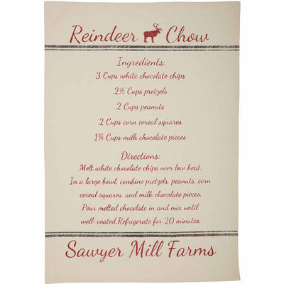 Holiday Reindeer And Recipes Muslin Tea Towel Set