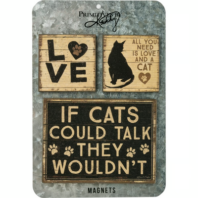 All You Need Is Love And A Cat Magnet Set