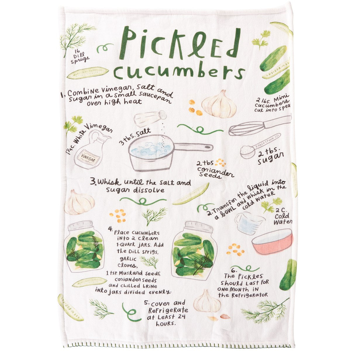 Pickled Cucumbers Recipe Kitchen Towel