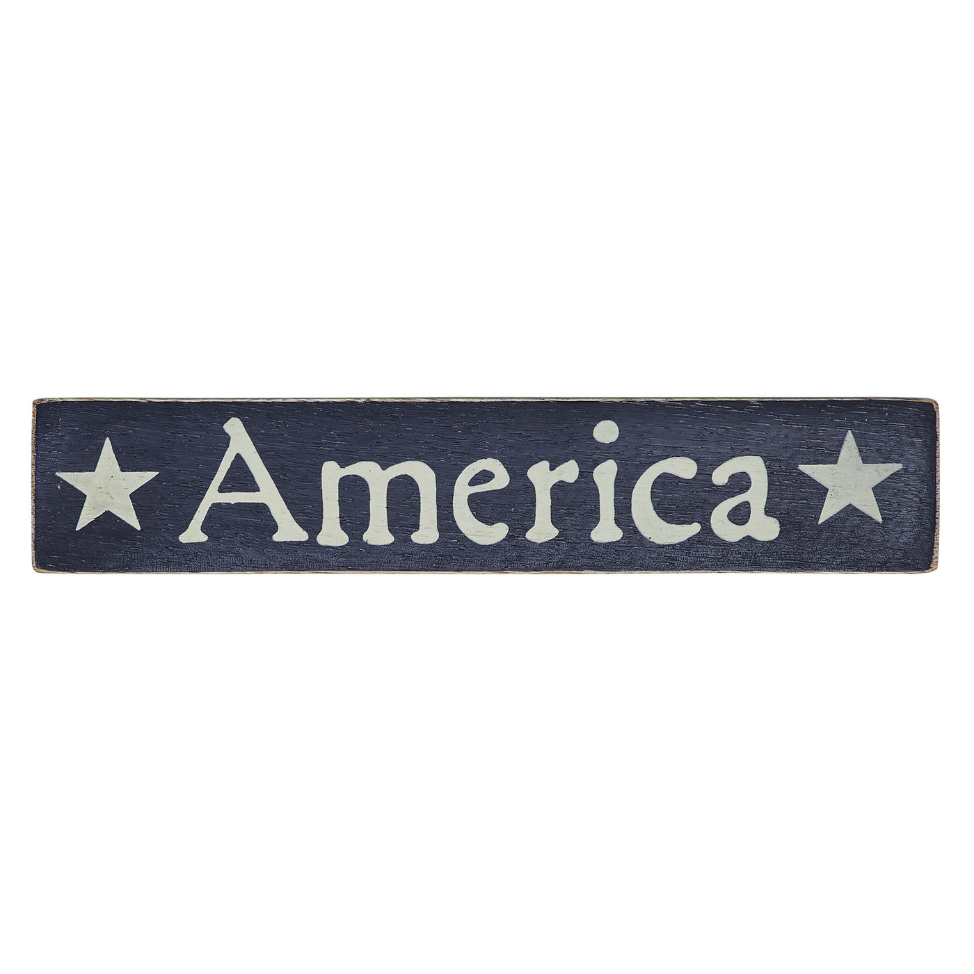 America Stars 9" Blue Wooden Sign