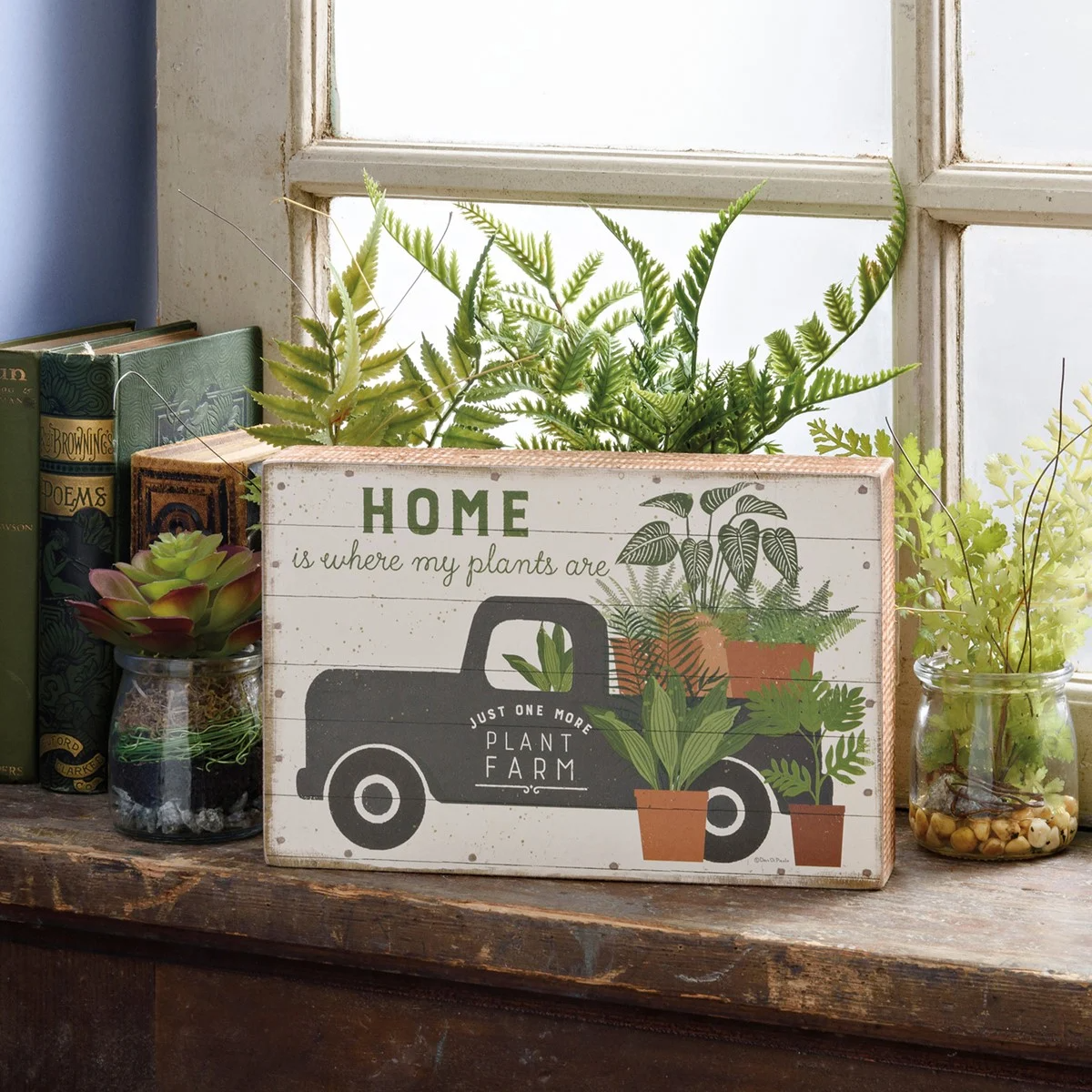 Just One More Plant Farm Truck 6.5" Box Sign