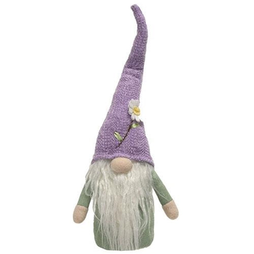 Purple Daisy Gnome 15" Fabric Figure