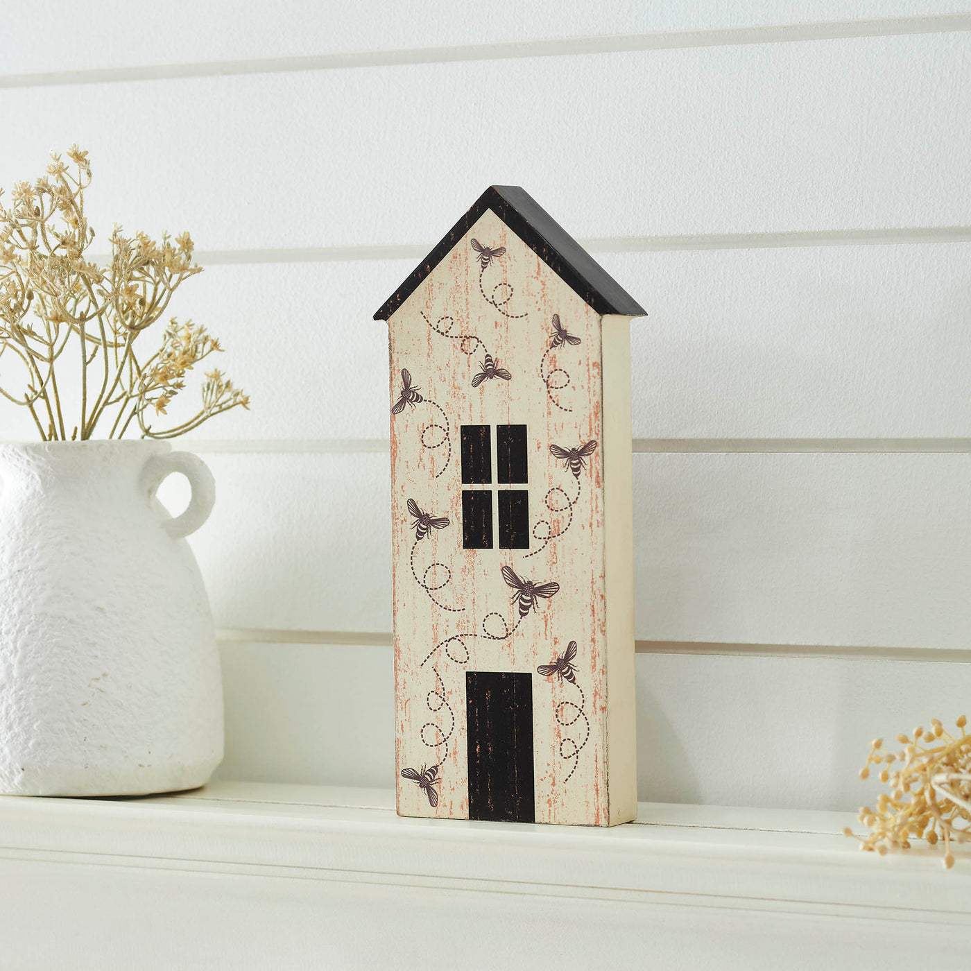 Buzzy Bees Saltbox House with Bee Trails 10" H Wall Sign