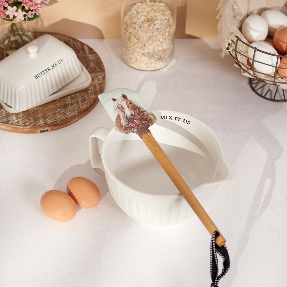 Floral Pony Silicone Kitchen Spatula