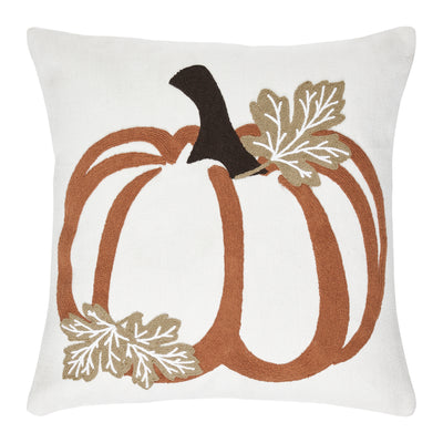 Wheat Plaid Pumpkin Pillow 18'' x 18''