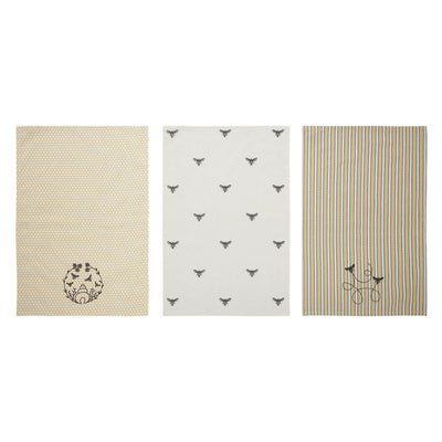 Set of 3 Buzzy Bees Tea Towels