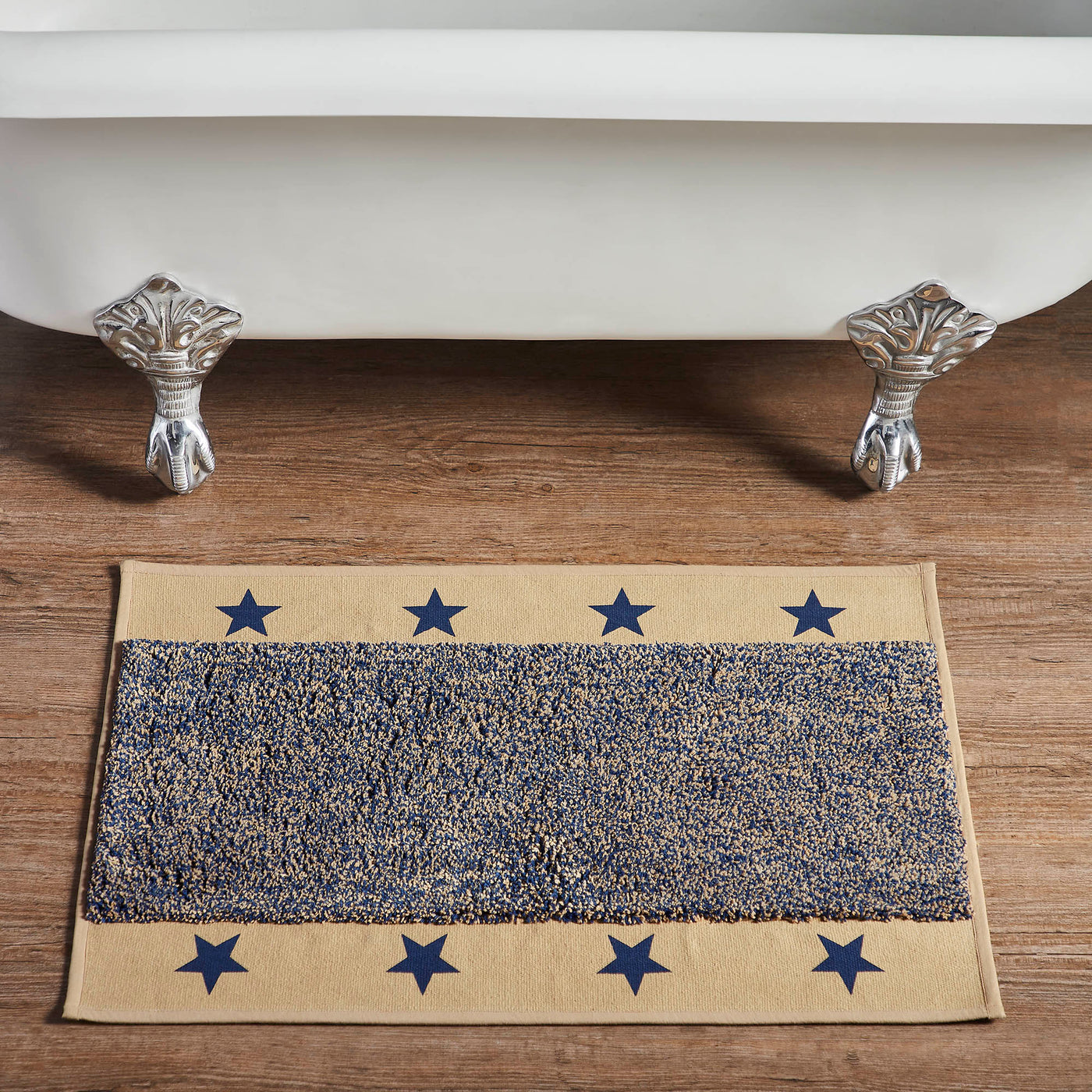 My Country Navy Blue Stars Bathmat 20" x 30"
