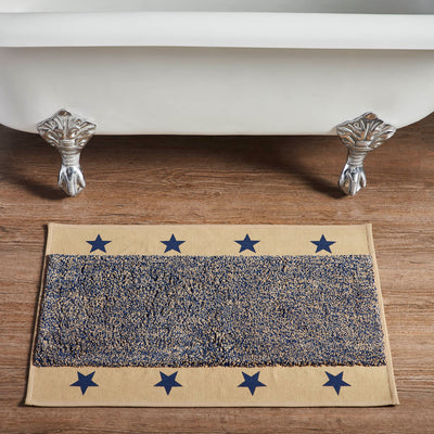 My Country Navy Blue Stars Bathmat 20" x 30"