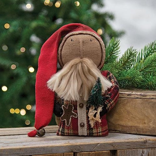 Rustic Santa in Plaid Jack Fabric Figure