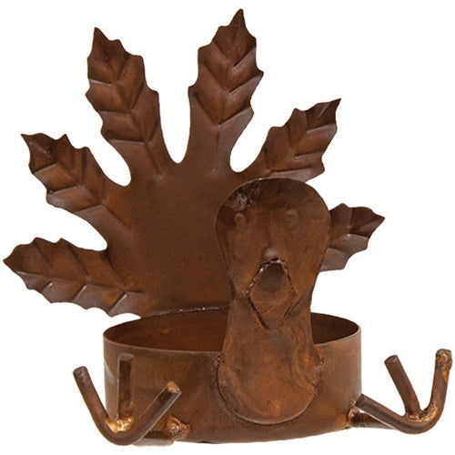 Fall Turkey Rusty Tealight Holder