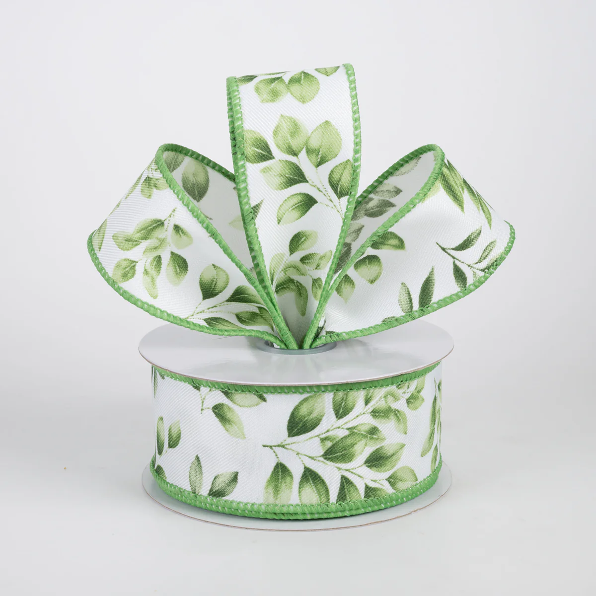 Greenery Leaves Ribbon 1.5