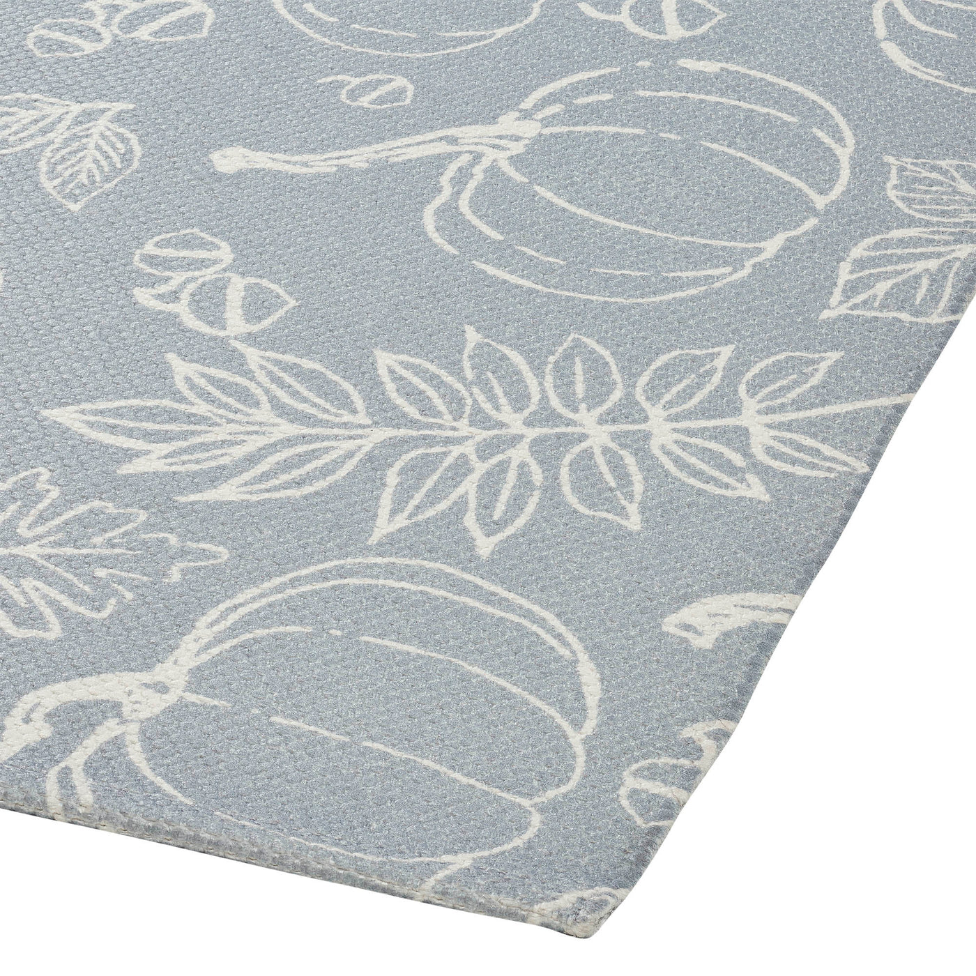 Silhouette Pumpkin Grey Indoor/Outdoor 36" Rug