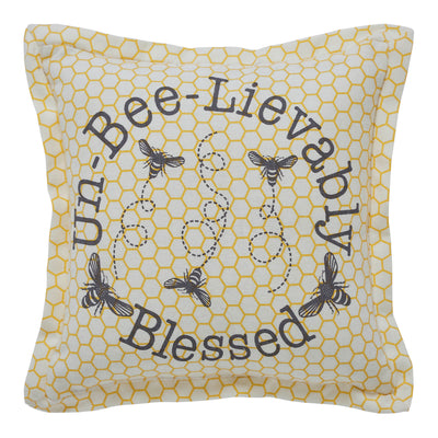 Buzzy Bees Un-Bee-Lievably Blessed 9" Accent Pillow