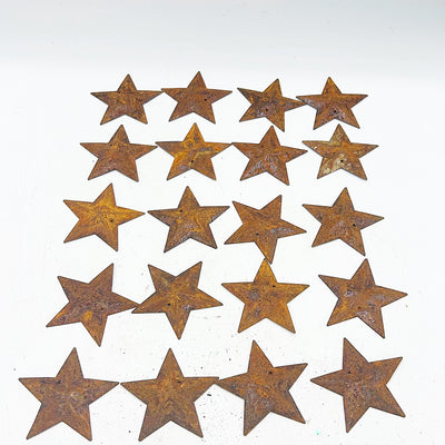 💙 Set of 20 Rusty Stars 1.5" Crafting Accents
