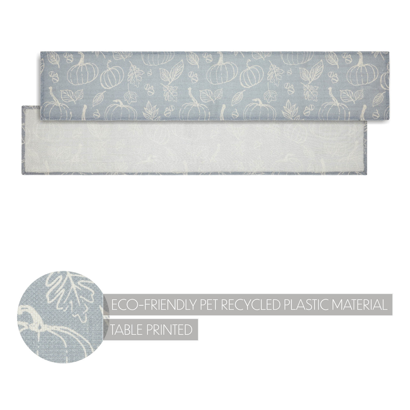 Silhouette Pumpkin Grey Table Runner 12" x 60"