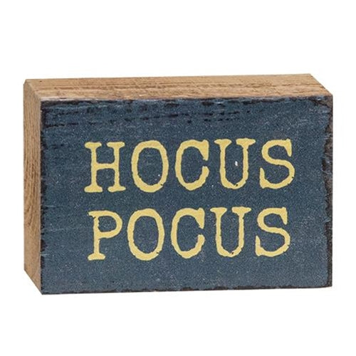 Hocus Pocus 3" Mini Wooden Block Sign