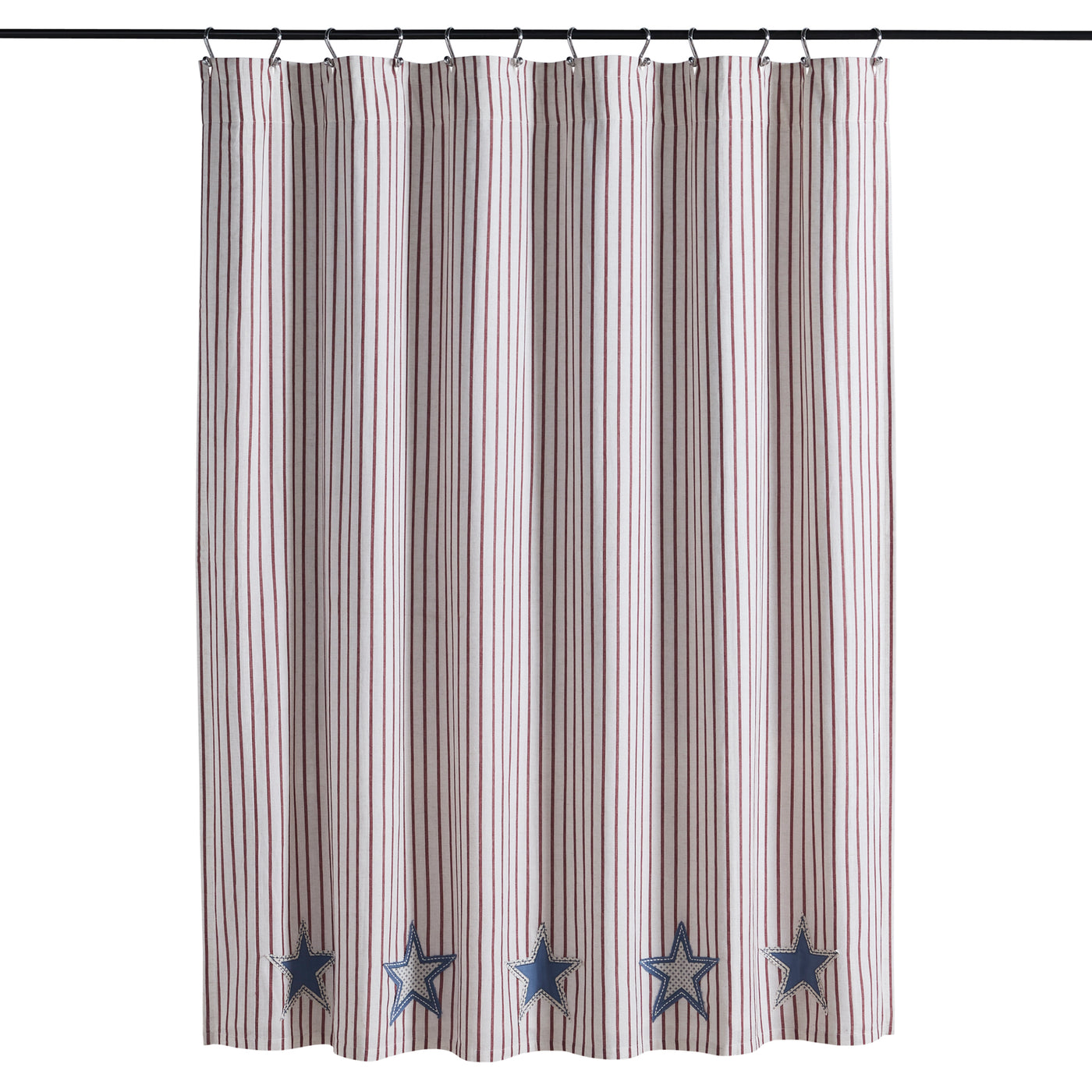 Celebration Applique Star Shower Curtain 72"