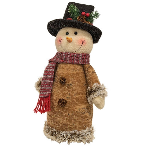Mr and Mrs Woodsy Tree Snowman Fabric Figures