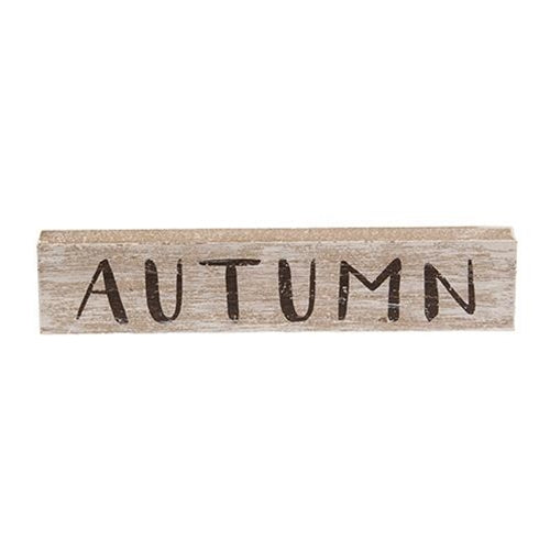 Set of 3 Welcome Autumn Green Truck Blocks