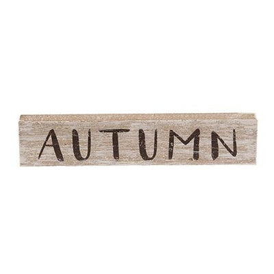 Set of 3 Welcome Autumn Green Truck Blocks