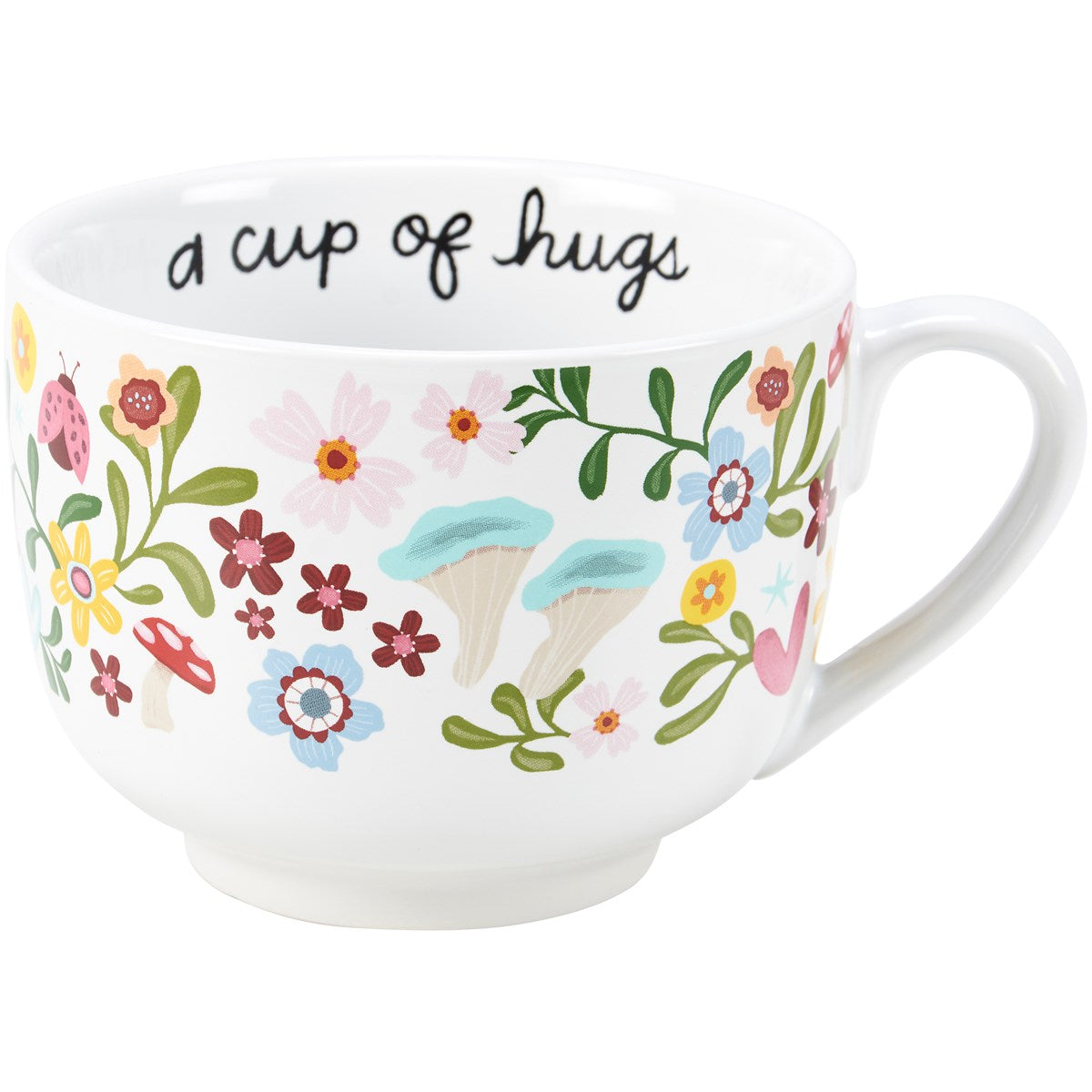 A Cup Of Hugs 20 oz Floral Mug