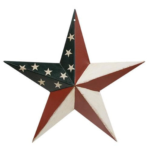 💙 Americana 12" Metal Stars and Stripes Barn Star