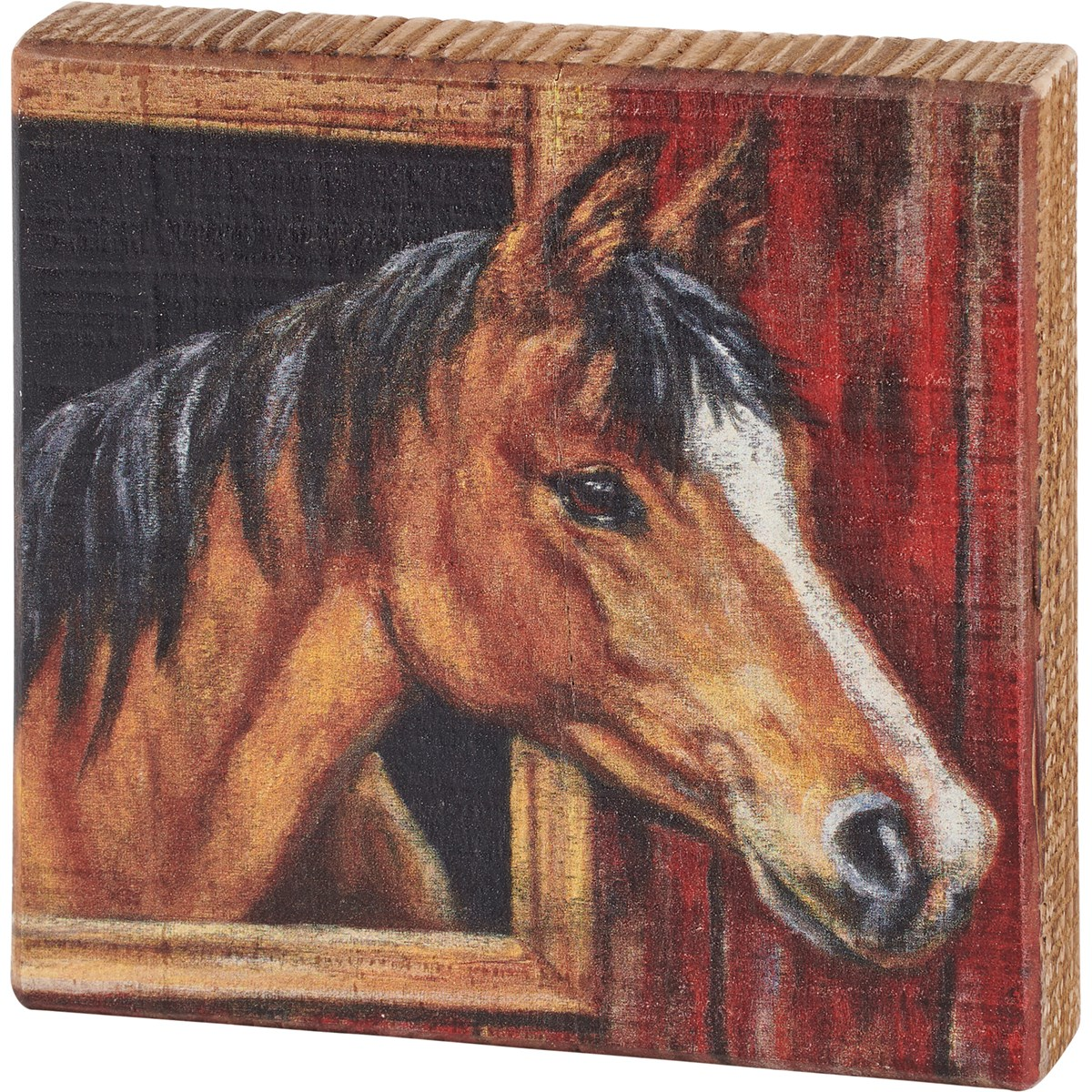💙 Buckskin Horse 6" Wooden Block Sign