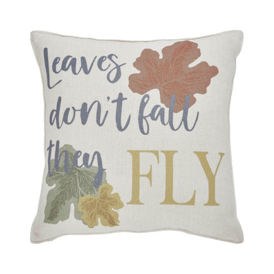 Bountifall Leaves Fly 12" Fall Accent Pillow