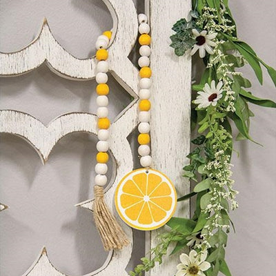 💙 Lemon Slice Bead 24" Yellow and White Garland