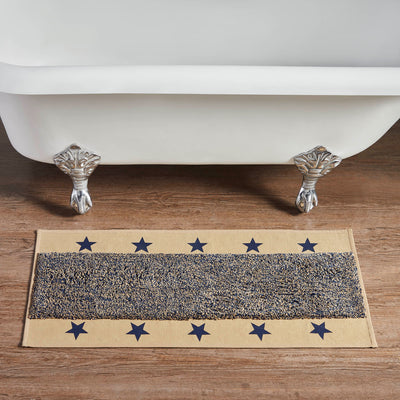 Navy Stars 17" x 36" Bathmat