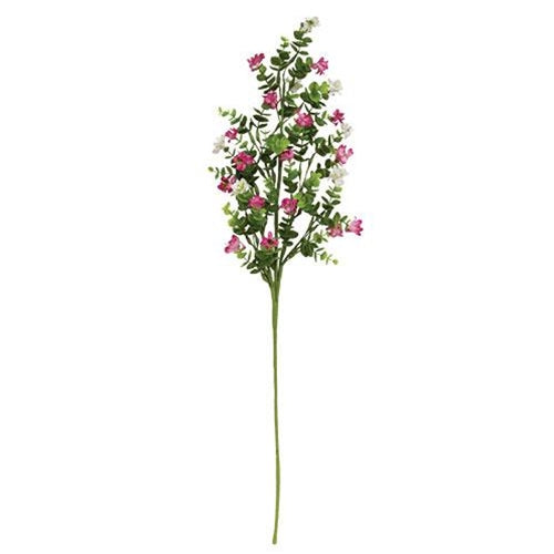 Pink & White Wildflower 30" Faux Floral Spray