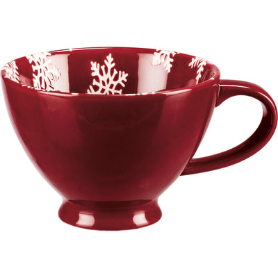Nordic Snowflake Red Winter Mug