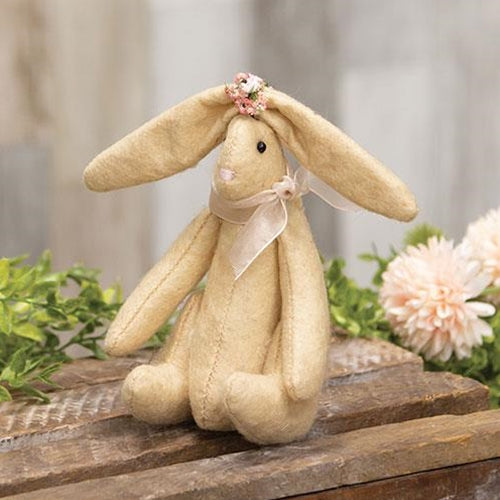 💙 Spring Floral Primitive Bunny Ornament