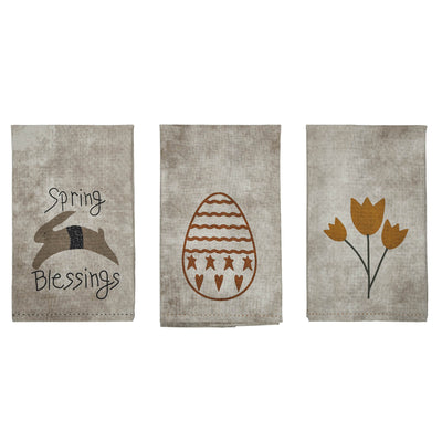 Set of 3 Spring In Bloom Easter Tea Towels