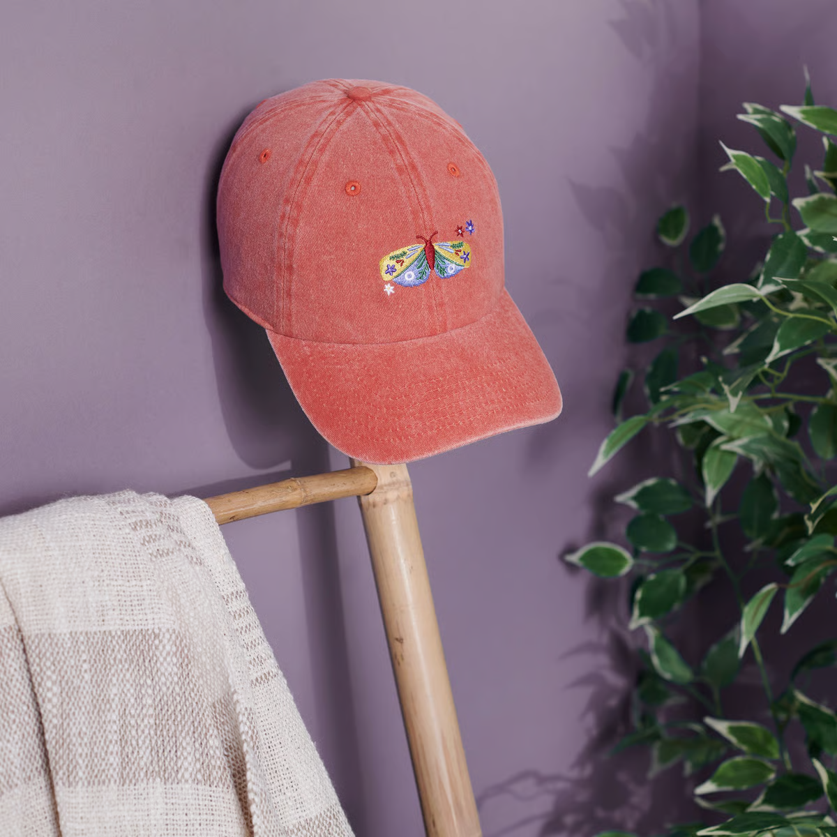 Butterfly Embroidered Baseball Cap