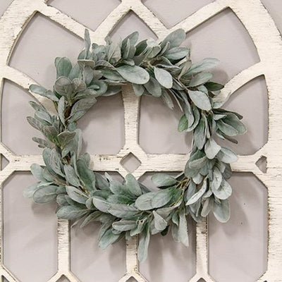 Frosted Lamb's Ear 18" Faux Foliage Wreath