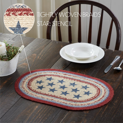 Celebration Americana Jute Oval Placemat 12" x 18"