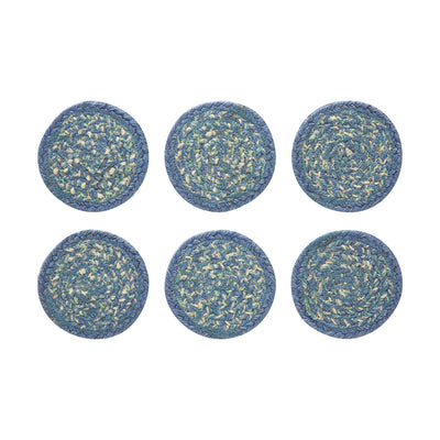 Set of 6 Jolie 4" Jute Coaster