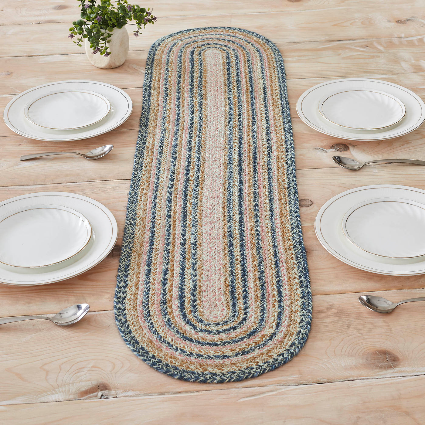 Kaila Jute 48" Oval Table Runner