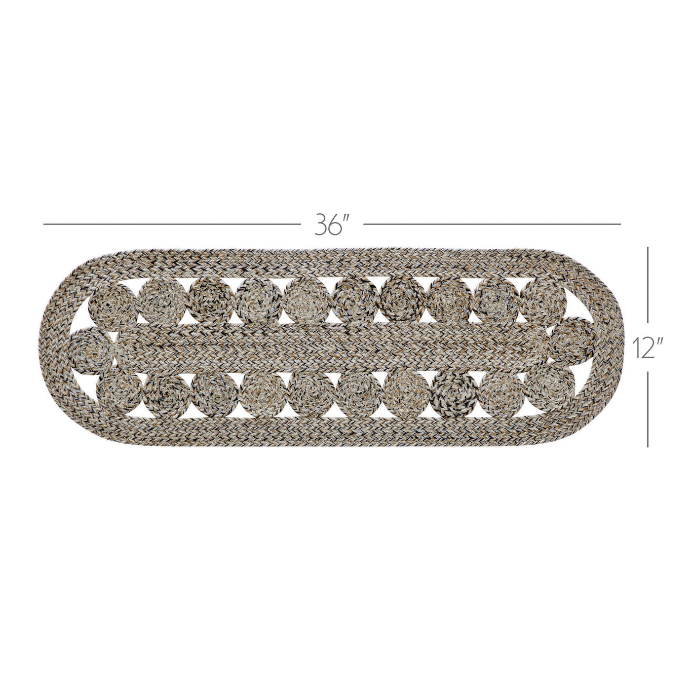 Celeste Blended Pebble Indoor/Outdoor 36" Oval Table Runner