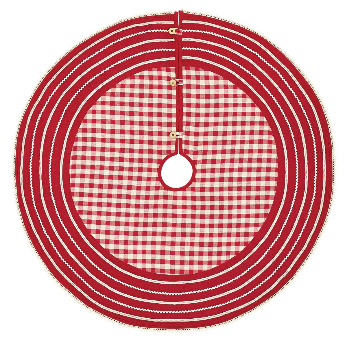 Gretchen Red and White Gingham 48" Christmas Tree Skirt
