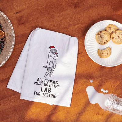 All Cookies Must Go To The Lab Christmas Dog Kitchen Towel