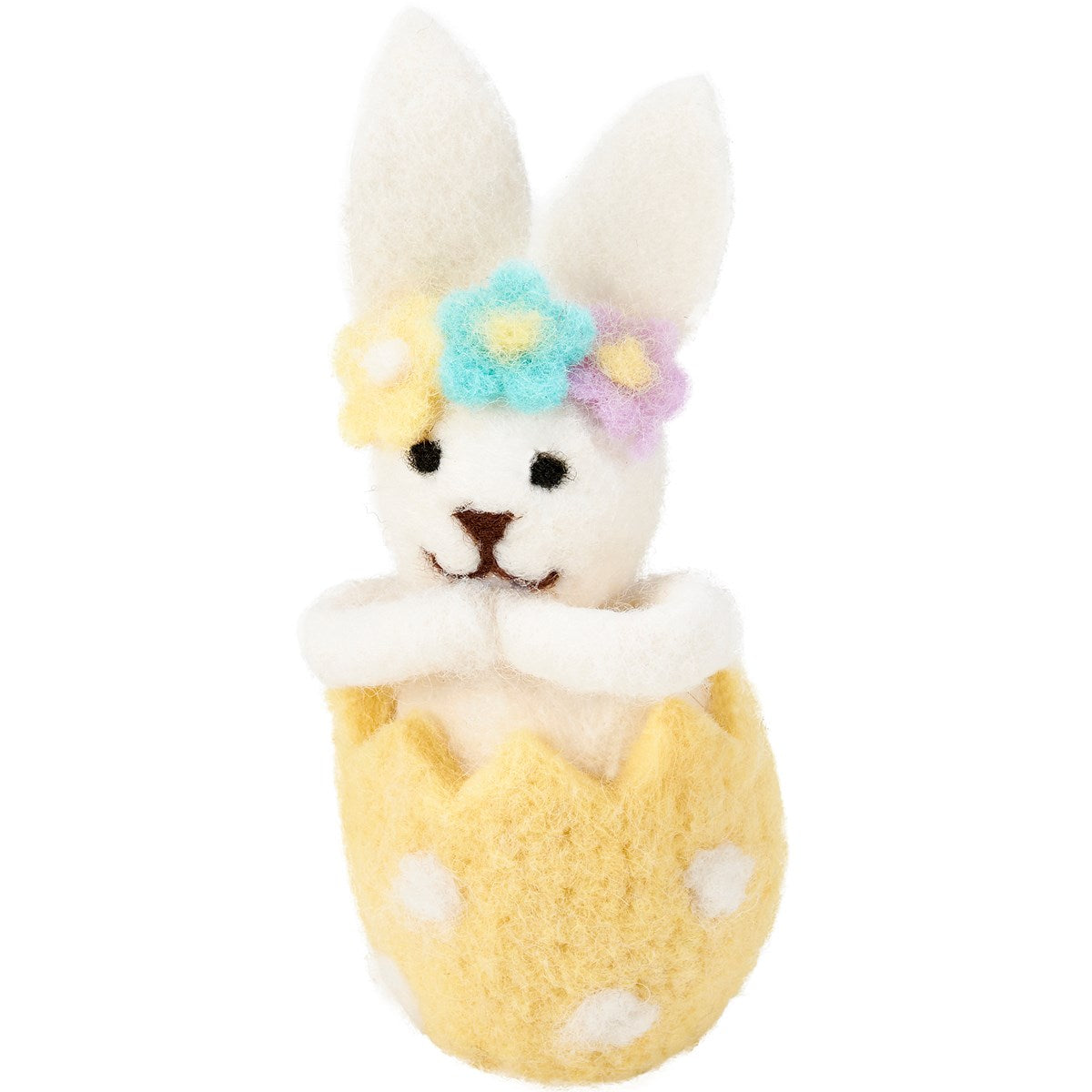 Felt Bunny Critter in Polka Dot Egg